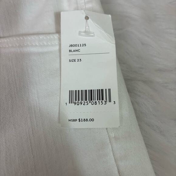 NWT J Brand White Ruby High-Rise Crop Cigarette Pants Size 23 EE0599 - Picture 4 of 9